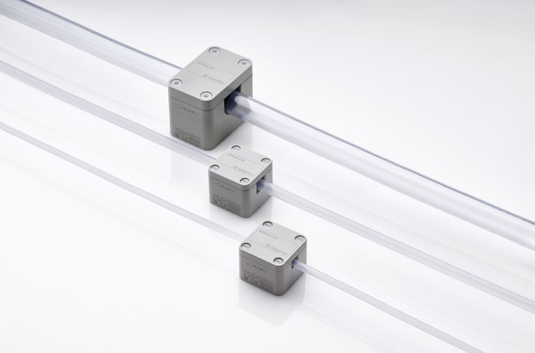 Non-contact ultrasonic clamp-on flow sensor SEMIFLOW CO.65