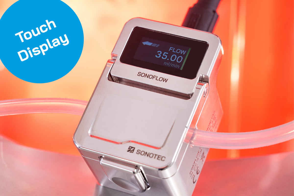 Non-Contact Ultrasonic Clamp-On Flow Meter SONOFLOW CO.55 SD V3.0