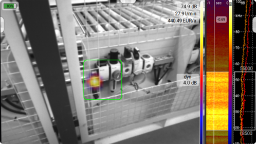 LEAKAGE Mode with Acoustic Image for Sound Emission Detection