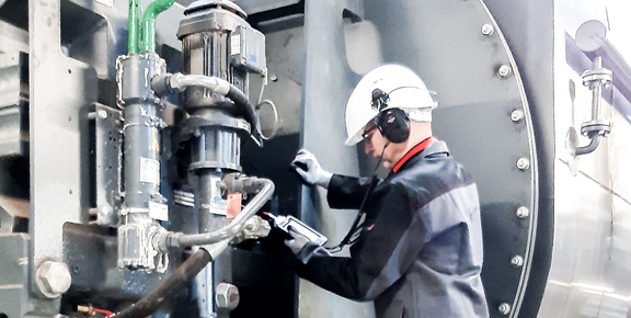 Data acquisition at the disc dryer