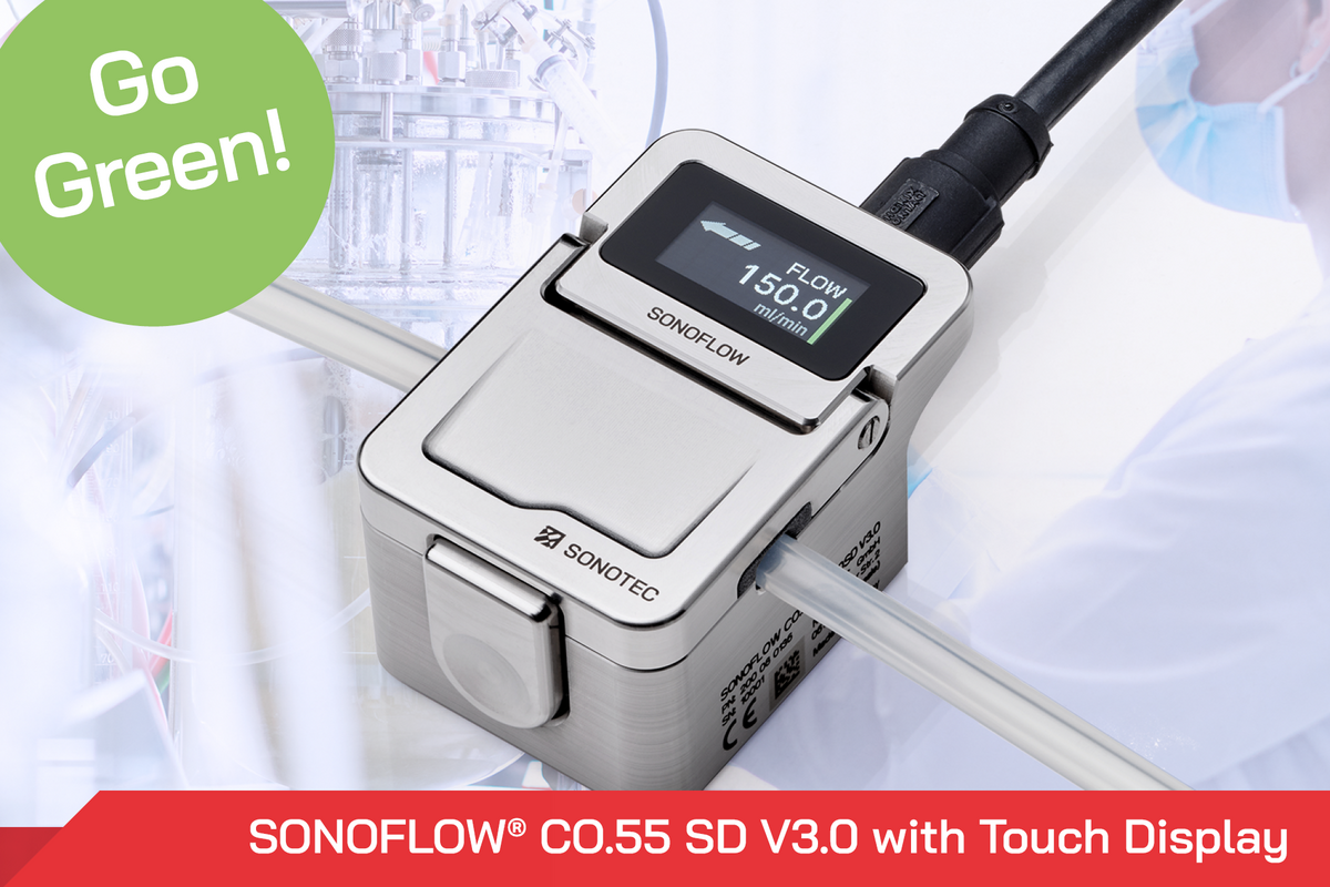 Non-Contact Ultrasonic Clamp-On Flow Meter SONOFLOW CO.55 SD V3.0 Non-Contact Ultrasonic Clamp-On Flow Meter SONOFLOW CO.55 SD V3.0
