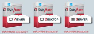Overview of all available versions of SONAPHONE DataSuite Software