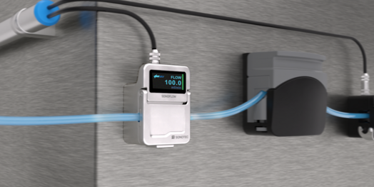 Touch Display of SONOFLOW CO.55 SD V3.0 Built-in color touch display of the non-contact SONOFLOW CO.55 SD V3.0 flow meter