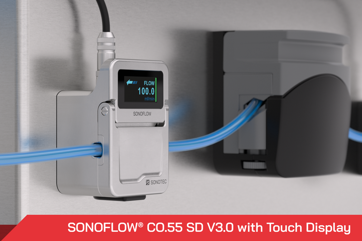 Non-Contact Ultrasonic Clamp-On Flow Meter SONOFLOW CO.55 SD V3.0 Non-Contact Ultrasonic Clamp-On Flow Meter SONOFLOW CO.55 SD V3.0